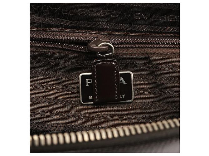 Prada Borsa Tote Sport Spazzolato Marrone Scuro 1995 - vista 14