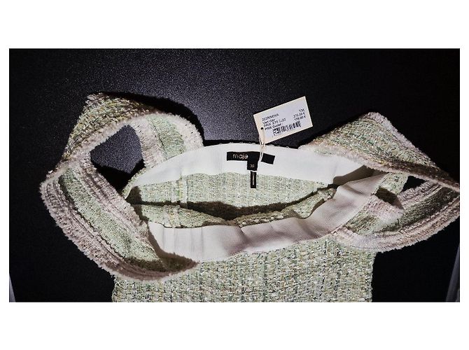 Maje Abito in tweed verde chiaro - vista 14