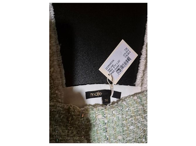 Maje Abito in tweed verde chiaro - vista 5
