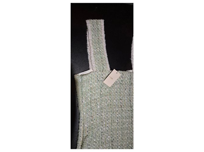 Maje Abito in tweed verde chiaro - vista 6