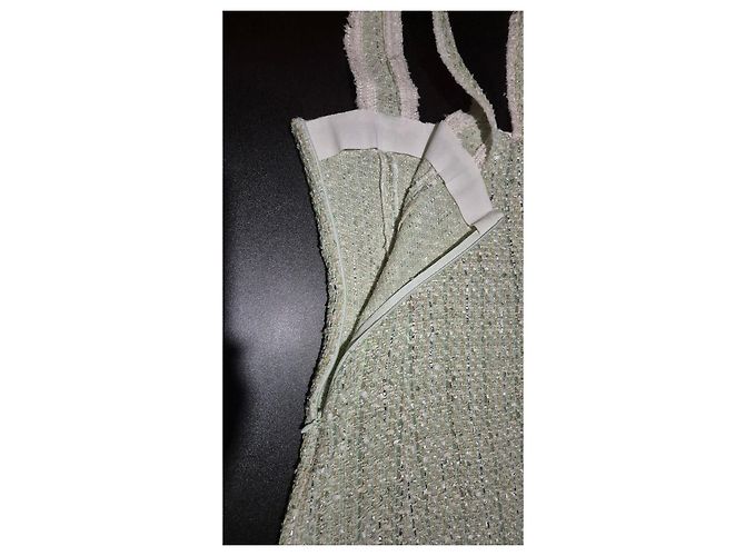 Maje Abito in tweed verde chiaro - vista 7