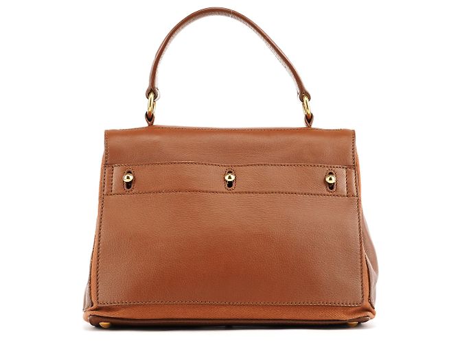 Yves Saint Laurent Borsa 2-Way Muse Two in pelle marrone chiaro - vista 3