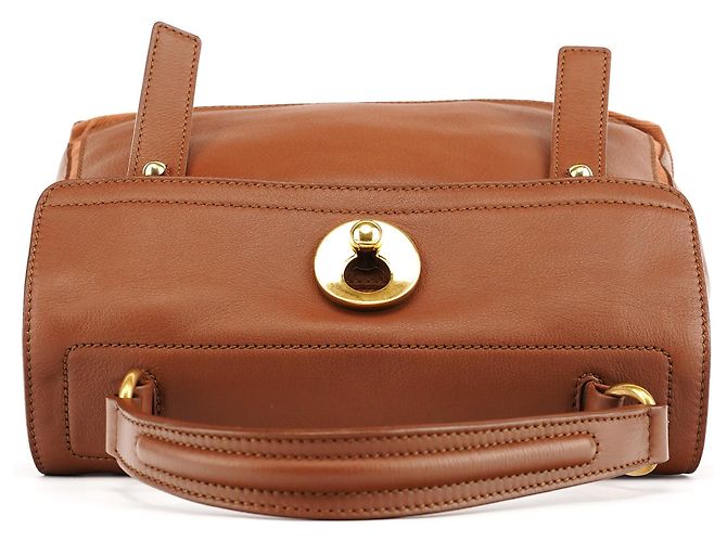 Yves Saint Laurent Borsa 2-Way Muse Two in pelle marrone chiaro - vista 4