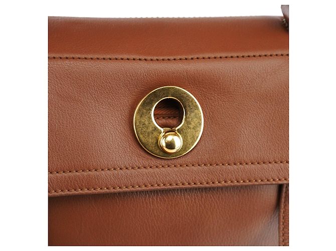 Yves Saint Laurent Borsa 2-Way Muse Two in pelle marrone chiaro - vista 6