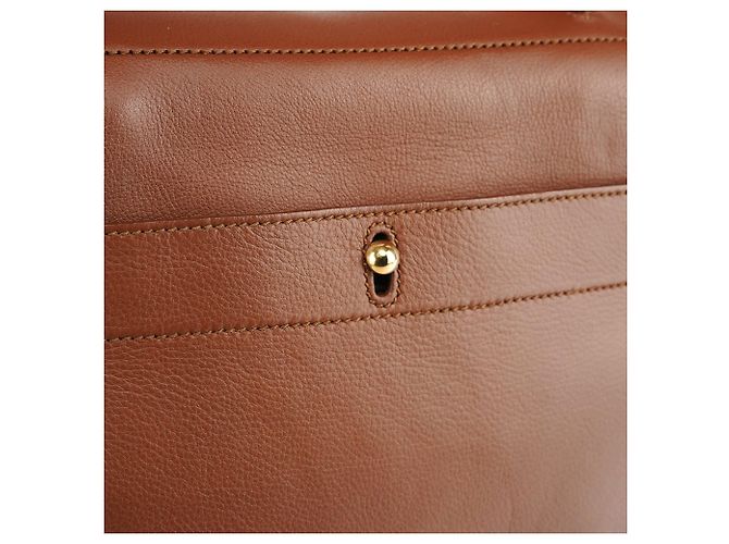 Yves Saint Laurent Borsa 2-Way Muse Two in pelle marrone chiaro - vista 9