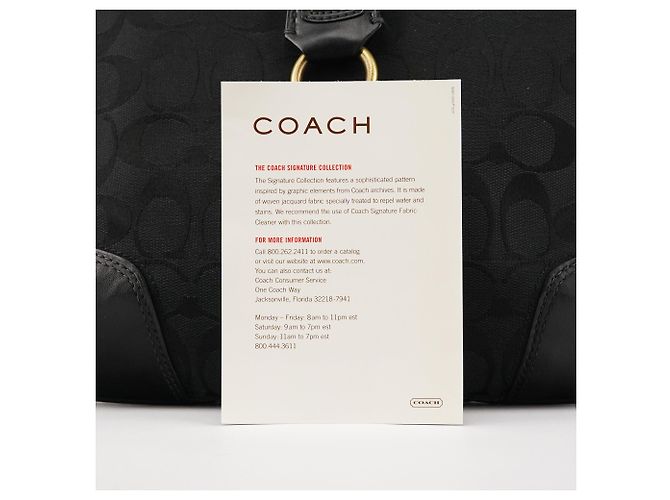 Coach 11058 Borsa a tracolla hobo Black Signature Hamptons - vista 10