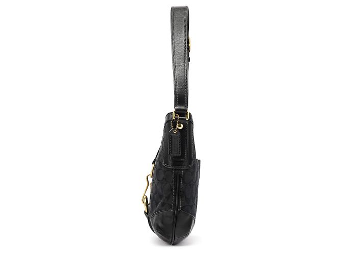 Coach 11058 Borsa a tracolla hobo Black Signature Hamptons - vista 2