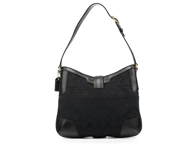 Coach 11058 Borsa a tracolla hobo Black Signature Hamptons - vista 3
