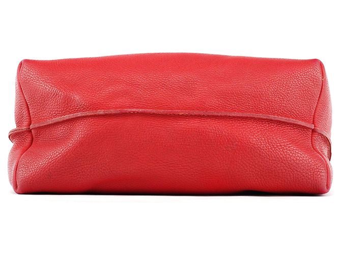 Miu Miu Borsa a tracolla in pelle martellata rossa con corda - vista 5