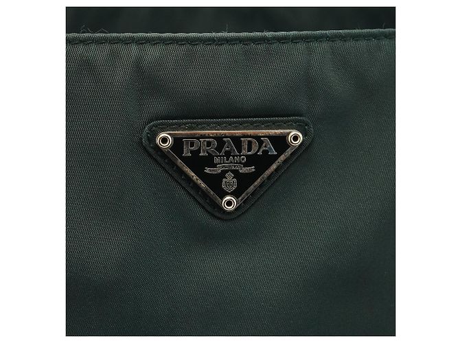 Prada B6242 Borsa Tote Tessuto City Nylon Verde Scuro - vista 5
