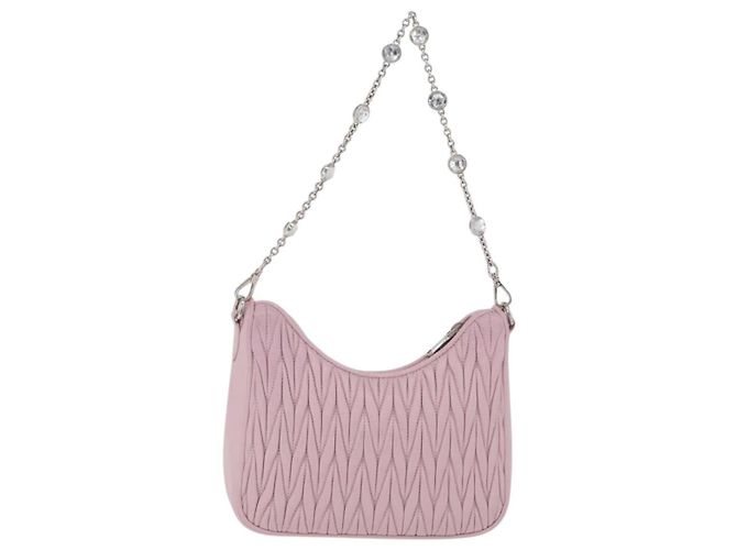 Miu Miu Mini Borsa a Tracolla in Pelle Matelassé - vista 3