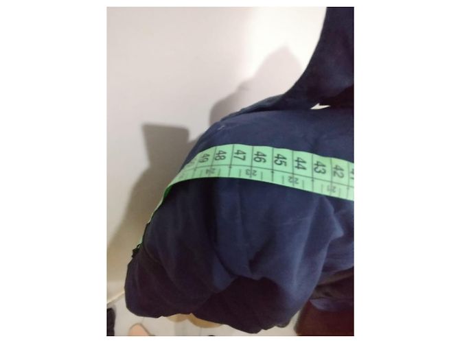Giacca Armani Jeans Blu con Cappuccio - vista 11