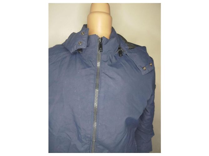 Giacca Armani Jeans Blu con Cappuccio - vista 2