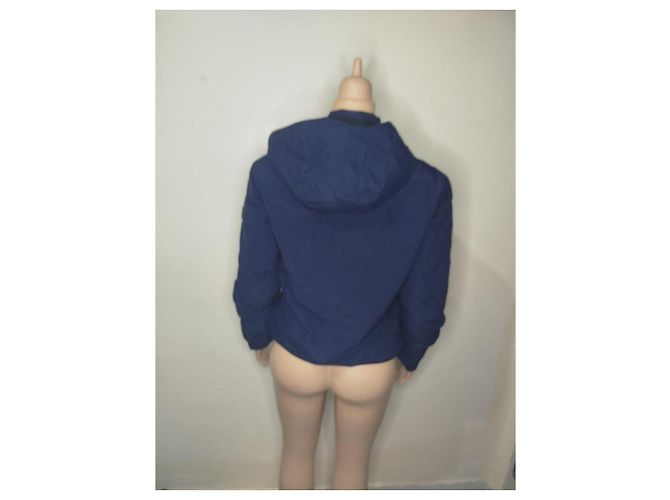 Giacca Armani Jeans Blu con Cappuccio - vista 3