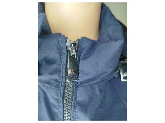 Giacca Armani Jeans Blu con Cappuccio - vista 9
