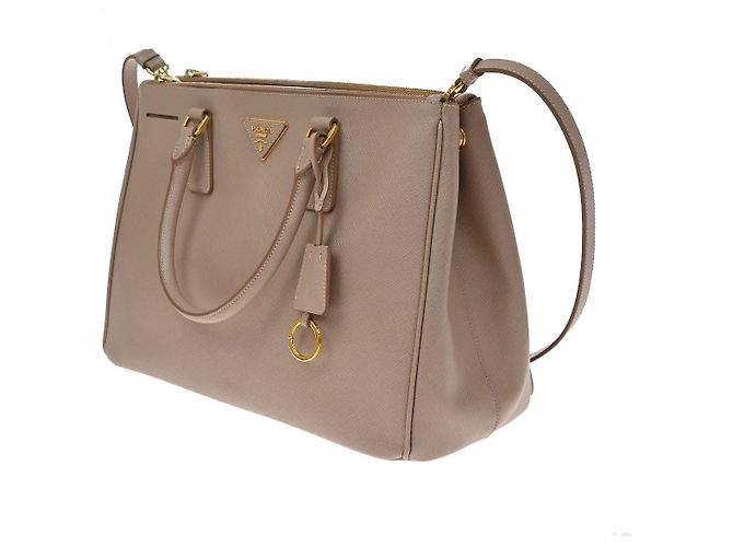 Prada Double Zip Lux Piel Saffiano Medium - vista 4