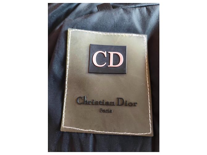 Christian Dior Giacca Nera in Cotone e Lycra con Pelliccia Sintetica - vista 6