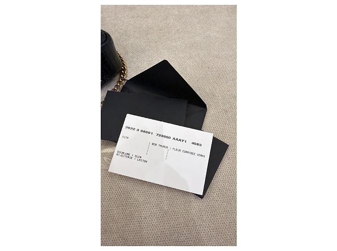 Autre Marque Saint Laurent Pochette Cassandre in pelle nera - vista 12