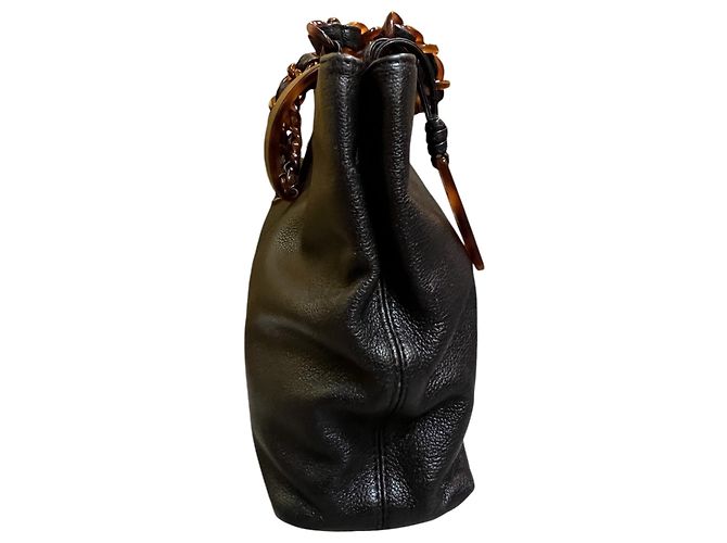 Borsa Tote Chanel CC 1997 in pelle di vitello e catena tartarugata - vista 3