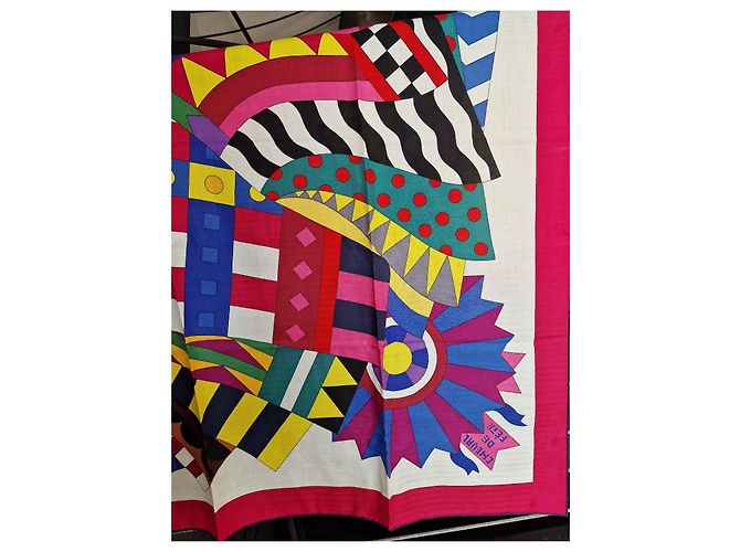 Sciarpa Hermès "Cheval de Fête" in cashmere e seta - vista 4