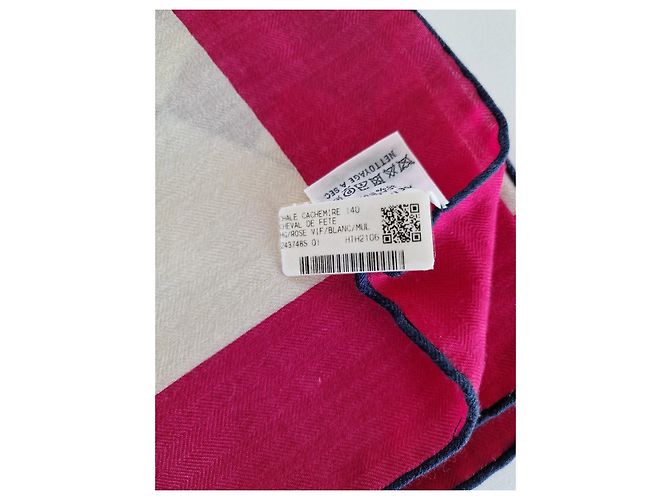 Sciarpa Hermès "Cheval de Fête" in cashmere e seta - vista 8