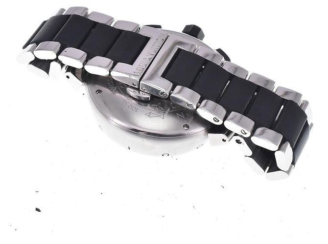 Louis Vuitton Tambour Quartz Stainless Steel and Monogram Rubber 34 - vista 2