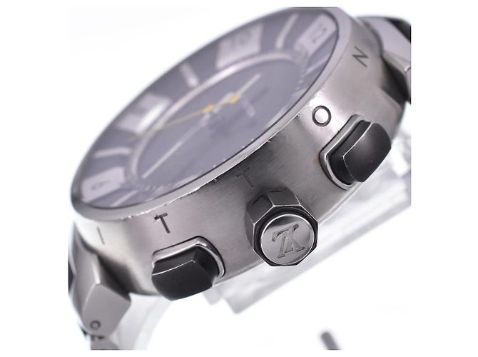 Louis Vuitton Tambour Quartz Stainless Steel and Monogram Rubber 34 - vista 3