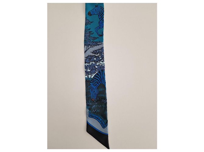 Twilly Hermès "Zèbres" Lenço de Seda - vista 3