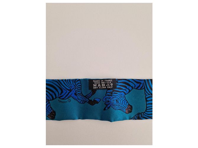Twilly Hermès "Zèbres" Lenço de Seda - vista 5