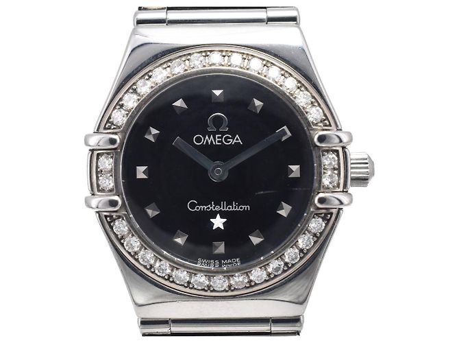 Omega Constellation Quartz Stainless Steel com bisel e marcadores de diamante 22 - vista 4