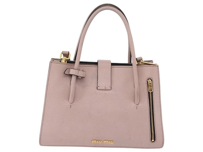 Miu Miu Madras Convertible Compartment Leather Medium - vista 2
