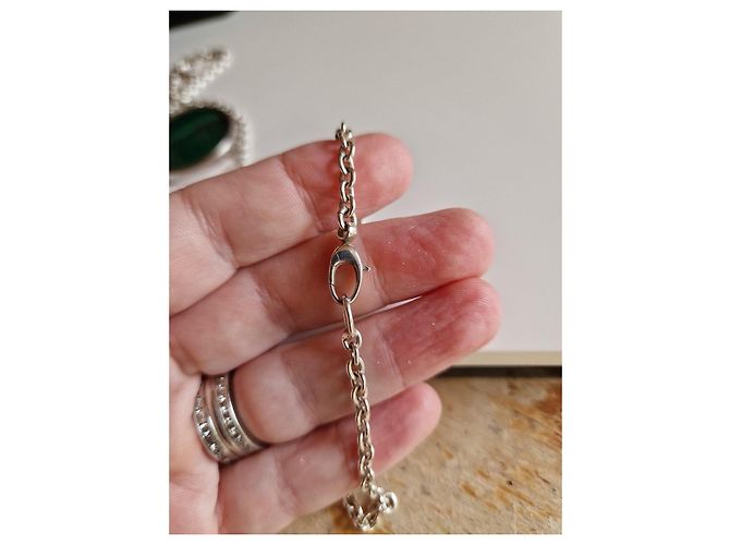 Collana Gucci Flora con pendente in malachite e argento - vista 4