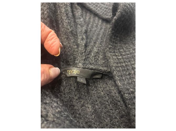 Maje Strick-Cardigan mit Kapuze und Reißverschluss - Ansicht 6