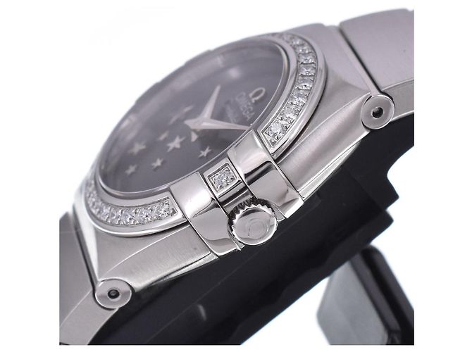 Omega Constellation Quartz Stainless Steel com bisel e marcadores de diamante 25 - vista 3