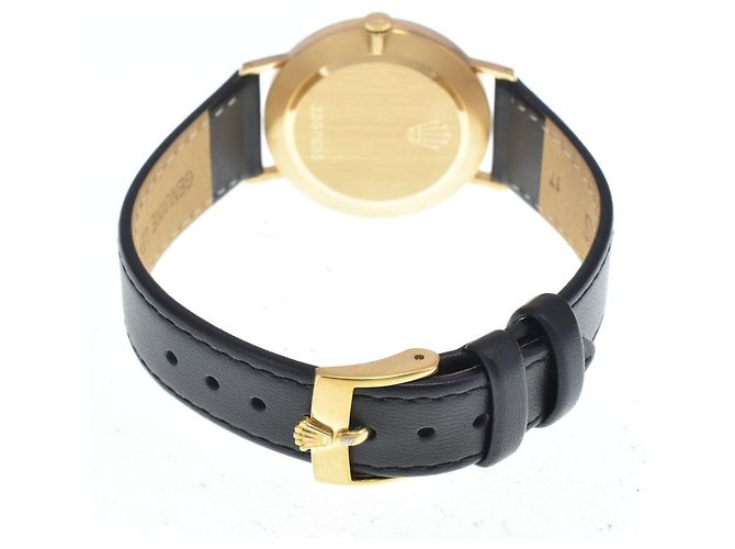 Rolex Cellini Round Quartz Yellow Gold and Alligator 25 - vista 2