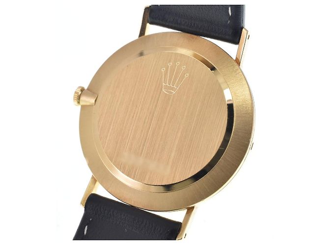 Rolex Cellini Round Quartz Yellow Gold and Alligator 25 - vista 7