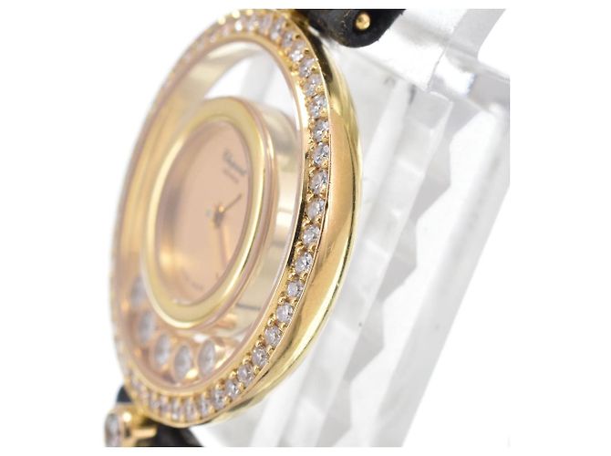Chopard Happy Diamonds Round Quartz Yellow Gold with Diamond Bezel and Floating Diamonds 23 - vista 3