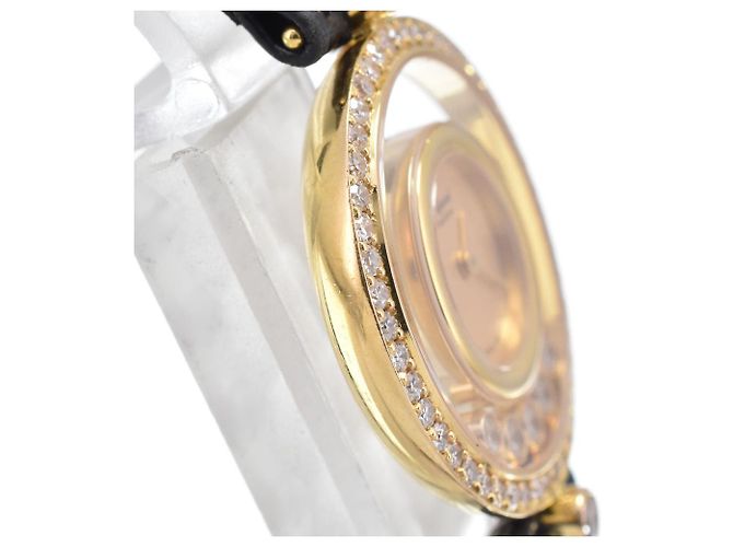 Chopard Happy Diamonds Round Quartz Yellow Gold with Diamond Bezel and Floating Diamonds 23 - vista 5