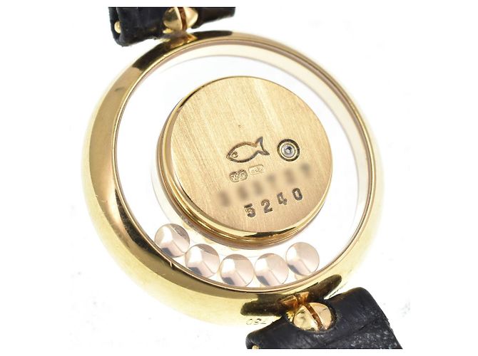 Chopard Happy Diamonds Round Quartz Yellow Gold with Diamond Bezel and Floating Diamonds 23 - vista 6