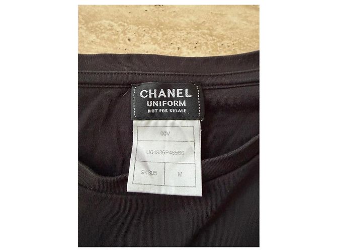 Chanel Camiseta de manga larga de algodón negro - vista 2
