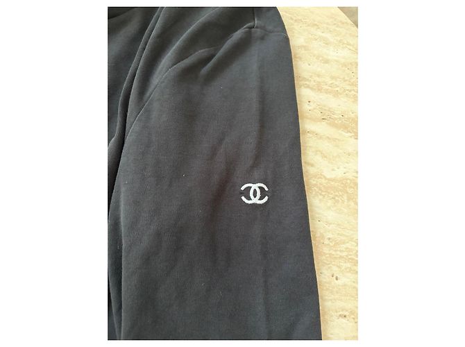 Chanel Camiseta de manga larga de algodón negro - vista 3