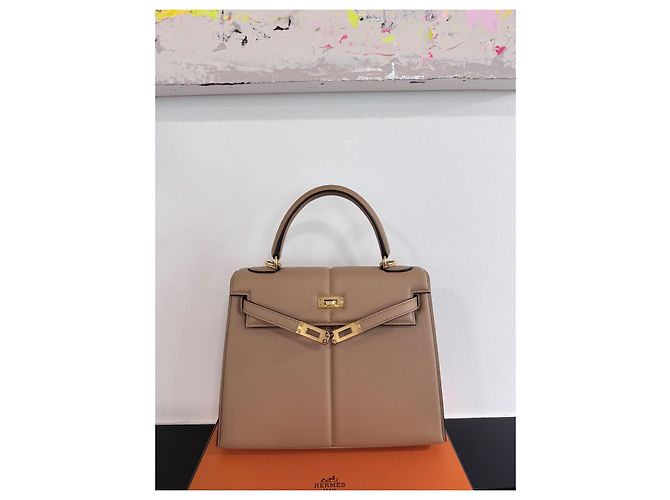 Hermès Kelly 25 Sellier Limited Padded Chai Gold - vista 2