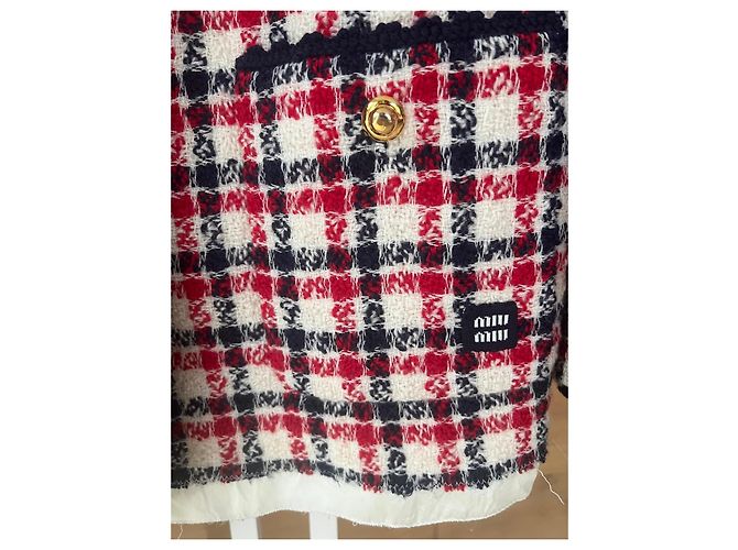 Miu Miu Tweed Check Jacket - view 2