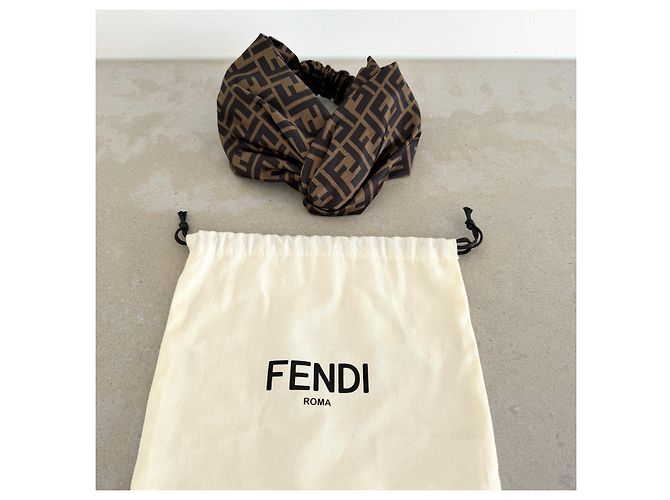 Fendi FF Monogram Turban-Stirnband Braun - Ansicht 3