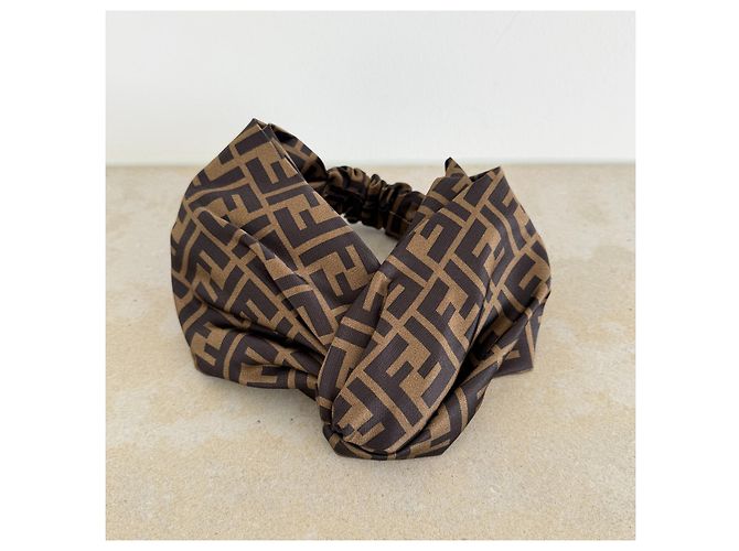 Fendi FF Monogram Turban-Stirnband Braun - Ansicht 4