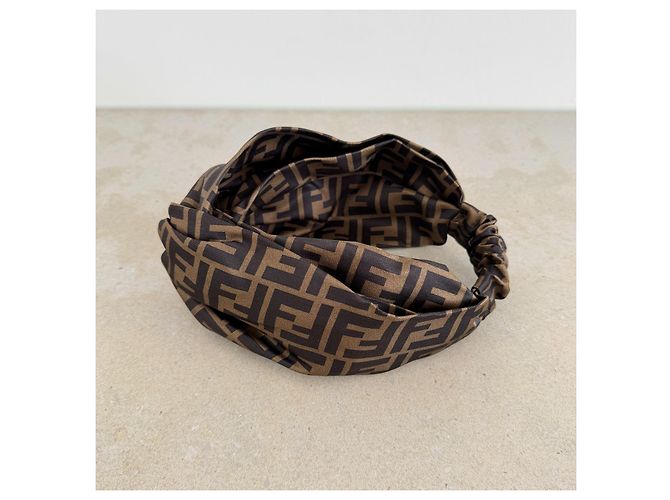 Fendi FF Monogram Turban-Stirnband Braun - Ansicht 5