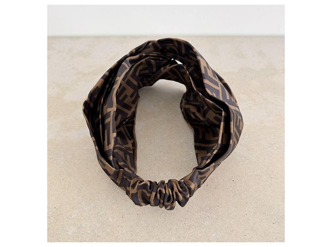 Fendi FF Monogram Turban-Stirnband Braun - Ansicht 8