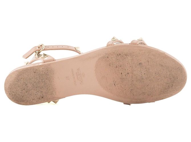 Valentino Garavani VALENTINO - Sandali Valentino Rockstud in gomma nude (T37) - vista 3