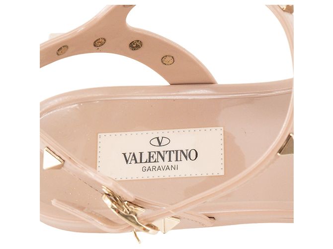 Valentino Garavani VALENTINO - Sandali Valentino Rockstud in gomma nude (T37) - vista 5