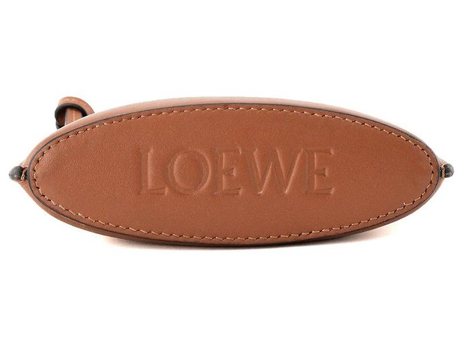 LOEWE - Borsa a tracolla Dice Pocket Loewe in pelle liscia marrone - vista 4